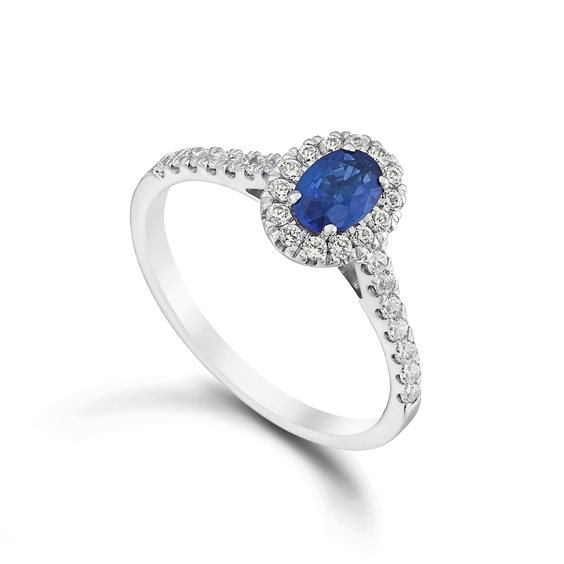 Anello Soprana Donna ZAFFIRO in Oro bianco Zaffiro blu 0.49 Ct AOVP6X4 ZF - AOVP6X4 ZF